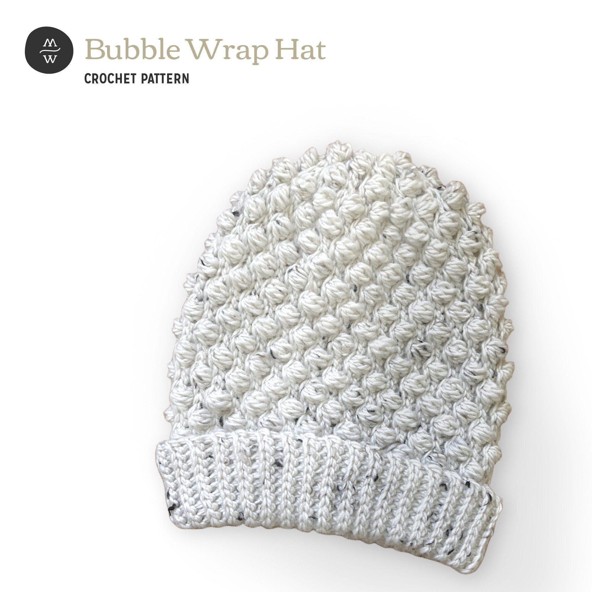Modern Crochet Hat Pattern: Bubble Wrap 