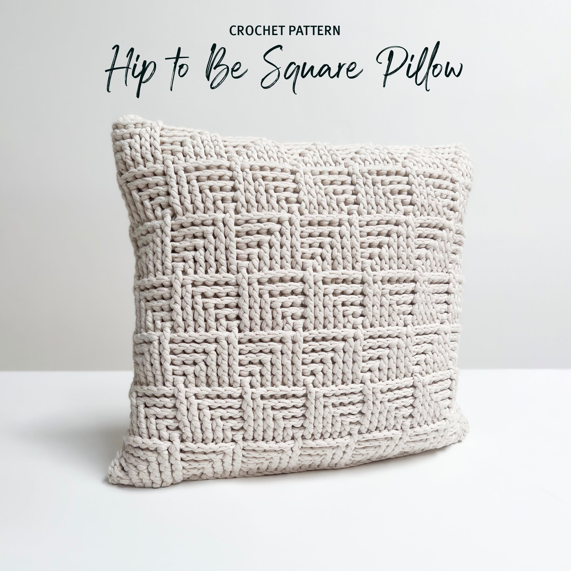 Crochet Pattern Textured Crochet Throw Pillow Etsy