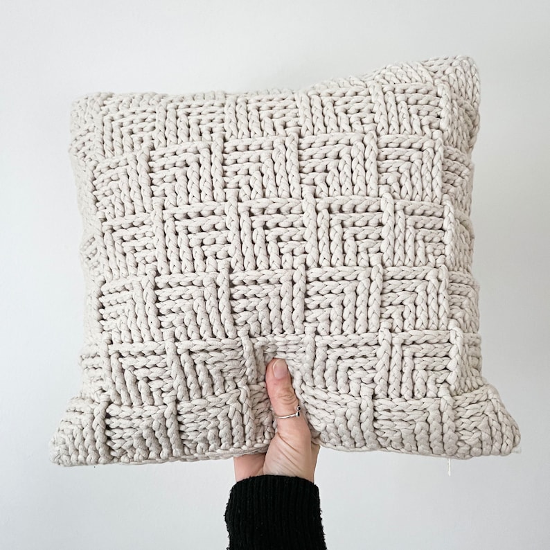Crochet Pattern Textured Crochet Throw Pillow Etsy