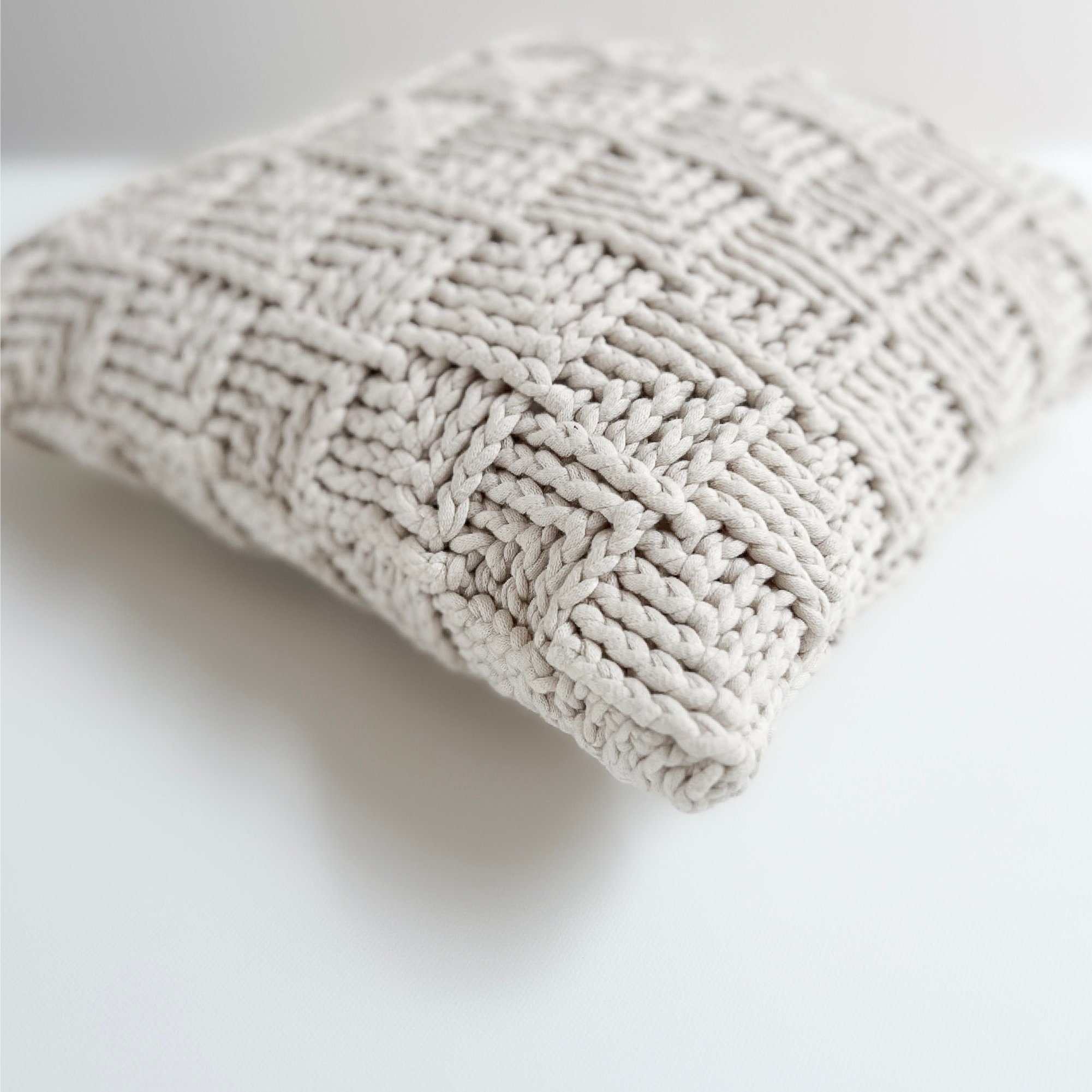Crochet Pattern Textured Crochet Throw Pillow Etsy