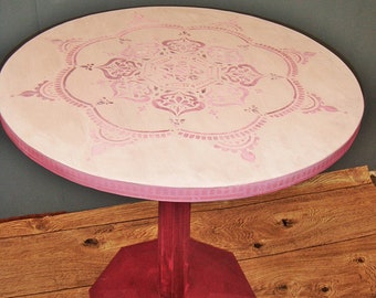 Side table round table made of wood decorative painted *balance dance* Shabby Chic handmade by pimp-factory.de