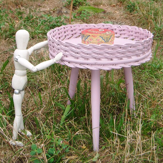 Side Table Flower Table 50s Chalk Colour Lovely Rose Etsy