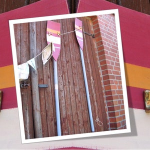 Hakenbar from paddle shabby wardrobe wall wardrobe upcycling Maritim * Row your Boat * Shabby Chic handmade by pimp-factory.de