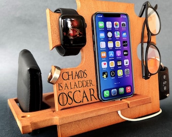 Docking Station, Nerdy Birthday Gifts, Christmas Gift for Men, Gift for Husbad, Gift for Brother, Gift for men nightstand station