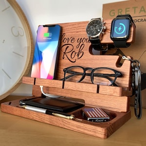 Personalisierter Schreibtisch-Organizer, Bestes Geschenk für Männer, Geburtstagsgeschenk für ihn, Einzigartiges Weihnachtsgeschenk, Valentinstagsgeschenk, Valentinstagsgeschenk für den Freund
