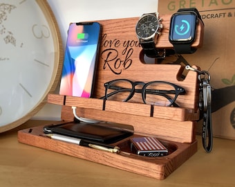 Personalized desk organizer,Best present for men,Birthday gift for him,Unique christmas gift,Valentines present,Valentine gift for boyfriend