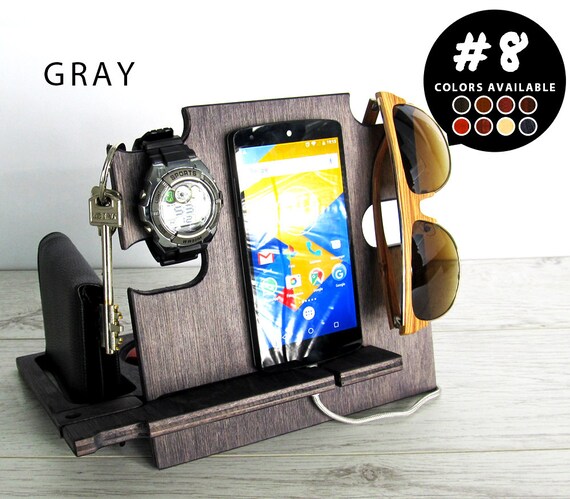 Mens birthday gift,birthday gift,gift for him,gift for men,gift for husband,gift for dad, birthday gifts,docking station,iphone dock,grey