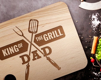 Personalized Cutting board, Dad Grill, Gift for Dad, Husband Gift, Gift for Him, Man Gift, Chopping board, Anniversary Gift, Cave Man Gift