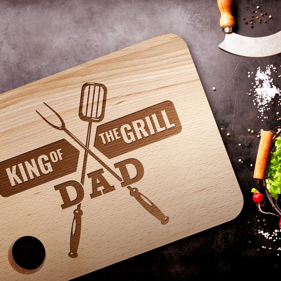 Personalized Cutting board, Dad Grill, Gift for Dad, Husband Gift, Gift for Him, Man Gift, Chopping board, Anniversary Gift, Cave Man Gift