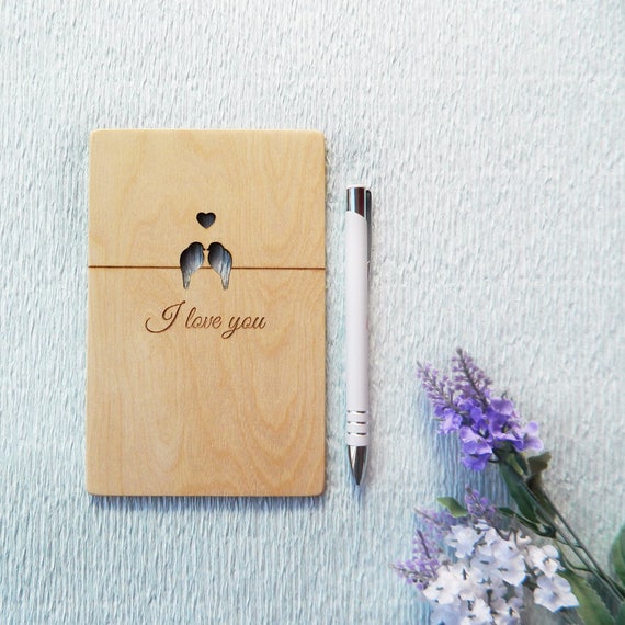 Birds in love Wooden greeting card,card for husband,boyfriend card,happy birthday card,greeting card,anniversary cards,love card,wooden card
