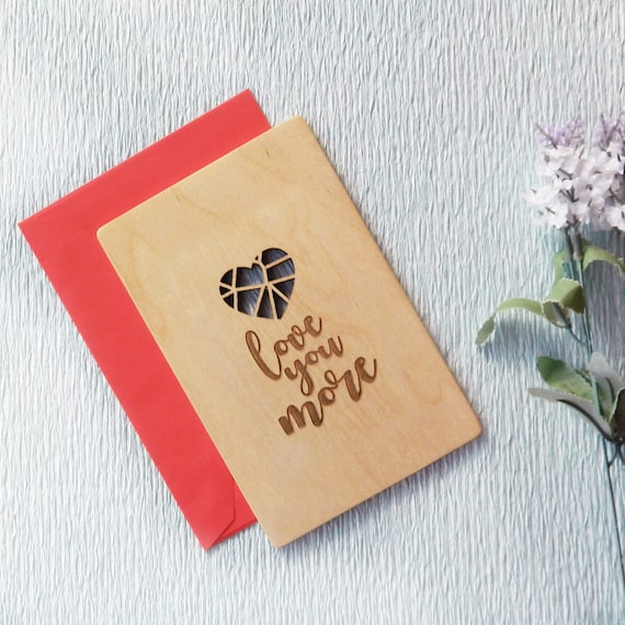 I love You Wooden greeting card,card for husband,boyfriend card,happy birthday card,greeting card,anniversary cards,love card,wooden card