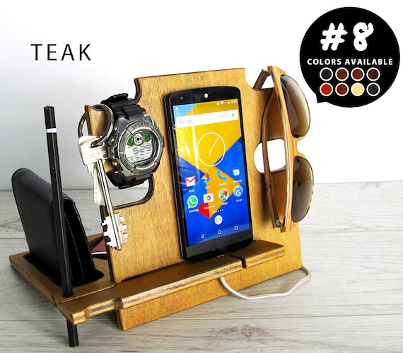 Mens birthday gift,birthday gift,gift for him,gift for men,gift for husband,gift for dad, birthday gifts,docking station,iphone dock,teak