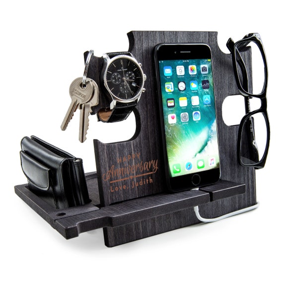 Docking Station,Gifts For Men,Second Anniversary,Gifts For Boyfriend,Gift Ideas,Gift For him,5Th Anniversary,2Nd Anniversary,Wood gift