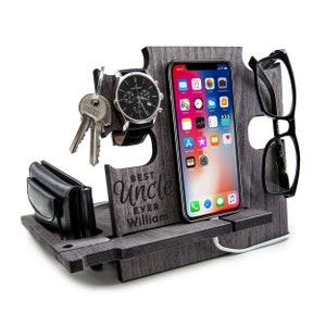 Gift for Uncle,Docking Station,Best Unlce Ever,Christmas Gift,Uncle Gifts,Charging Station,Best Uncle,Iphone Dock.Gifs for Uncle