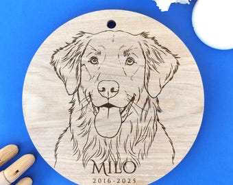 Custom Dog Portrait • Personalized Pet Gift • Laser Engraved Wooden Wall Art • Handmade Dog Memorial • Pet Lover Home Decor
