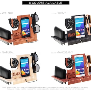 Wooden Docking Station, Perfect Christmas Gift for Boyfriend,Dad,Coworker or hsband image 2
