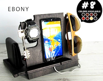 Dockingstation, cadeau voor hem, iPhone-dock, iPhone-standaard, mobiele telefoonstandaard, bureau-organizer, Android-dockingstation, iPad-dock