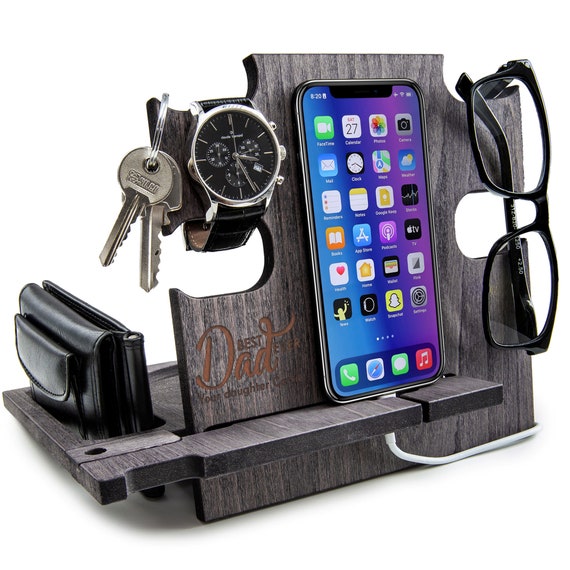 Fathers day gift,docking station,gift for dad,father day gift,gift husband,gift for him,boyfriend gift,gift for men,personalized gift,ebony