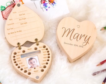 Cadeau de naissance fille, Idées cadeaux de naissance, Organiseur de dents de bébé, Cadeau de naissance personnalisé, Cadeau de naissance fait main, Nom de naissance