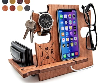 docking Station Men,Docking Station Organizer,Gift for Men,Gift for husband,Boyfriend Gift,Docking Station Personalized,docking storage