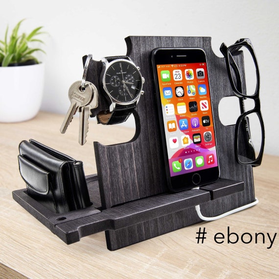 Mens birthday gift,birthday gift,gift for him,gift for men,gift for husband,gift for dad, birthday gifts,docking station,iphone dock,ebony