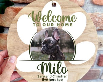 Custom Solid Wood Pet Sign Front Door