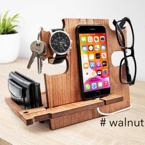 Men gift,iphone desk holder,iphone desk stand,wooden iphone stand,iphone 6 dock,personalized docking,desktop organizer,iphone stand