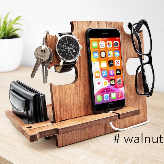 Men gift,iphone desk holder,iphone desk stand,wooden iphone stand,iphone 6 dock,personalized docking,desktop organizer,iphone stand
