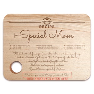 Personalized Cutting Board,Best Mom Ever,Mom Board,Special Gift for Mom,Chopping Board Gift,Super Mom,I Love You Mom,Mom Gift,Gift for Mom image 3