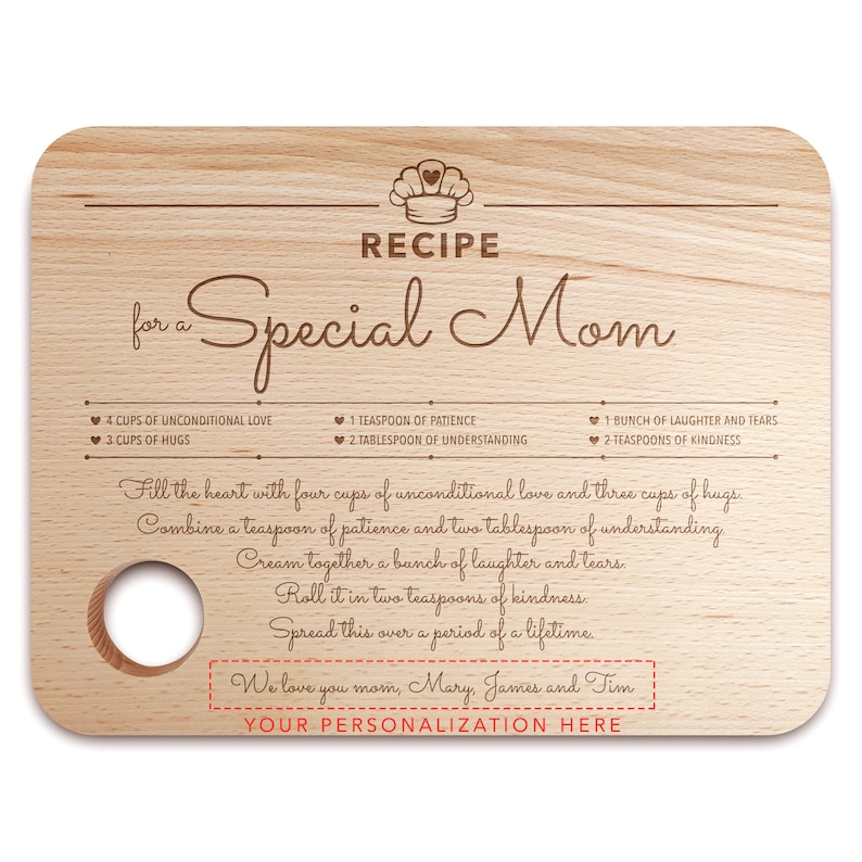 Personalized Cutting Board,Best Mom Ever,Mom Board,Special Gift for Mom,Chopping Board Gift,Super Mom,I Love You Mom,Mom Gift,Gift for Mom image 3