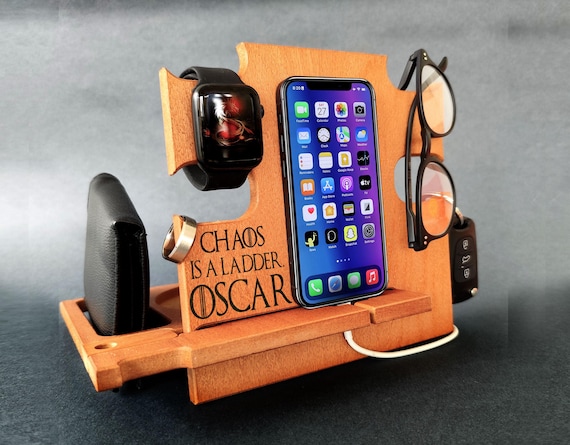 Docking Station, Nerdy Birthday Gifts, Christmas Gift for Men, Gift for Husbad, Gift for Brother, Gift for men nightstand station