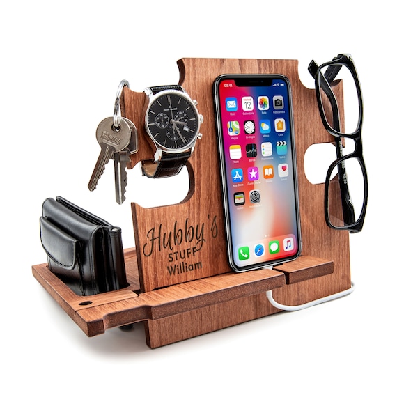 Charging Station,Gifts for Husband,Birthday Gifts,Ipad Docking Station,Docking Stand,Husband Gifts,Gift for Boyfriend,Men Gift