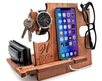 docking Station Men,Docking Station Organizer,Gift for Men,Gift for husband,Boyfriend Gift,Docking Station Personalized,docking storage