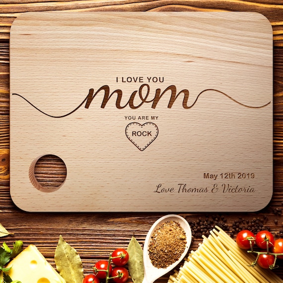 Custom Cutting Board, Mothers Day Gift, I love you Mom you are my Angel