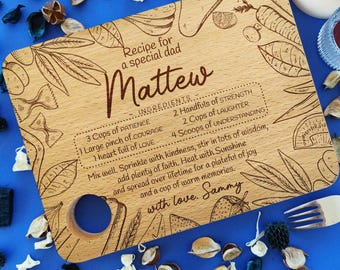 Personalized Father's Day Cutting Board – Customized Fathers Day Gifts – Dad Gifts from Wife,Kids,or Grandkids – Dad Gifts,Gifts for Men
