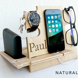 Gift for Men Docking Station It keeps all personal items Natural