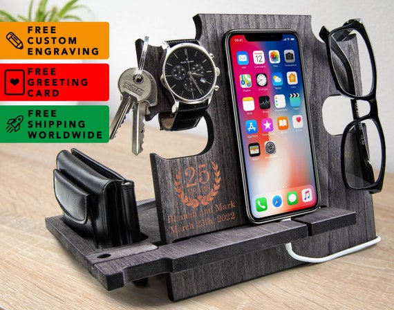 Anniversary gift,Docking station,gift for boyfriend,gift for men,15th,25thy,5th,husband anniversary,gift for husband,personalized gift
