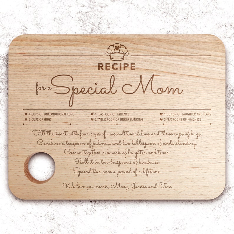 Personalized Cutting Board,Best Mom Ever,Mom Board,Special Gift for Mom,Chopping Board Gift,Super Mom,I Love You Mom,Mom Gift,Gift for Mom image 2