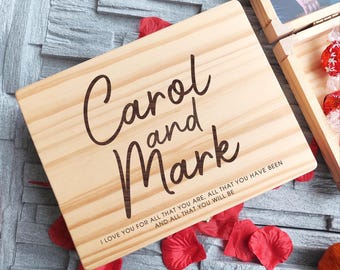 Personalized Wooden Valentine Gift Box,Handmade Keepsake for Chocolates,Gifts, Photos,  Memories,Perfect Valentine’s Day & Anniversary Gift