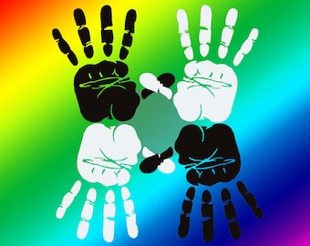 Siluetas de arcoíris