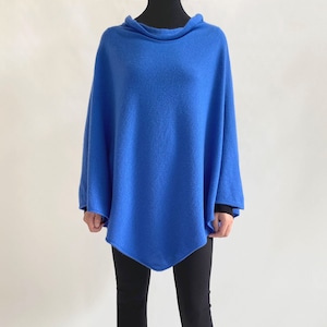 Poncho de cachemira sin mangas