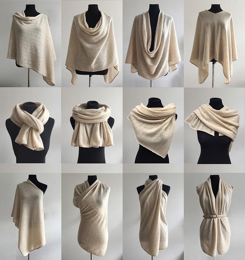 Poncho Scialle Donna In Morbido Cashmere Con Bottoni - Multiway Avvolgente - Leggero Per Tutte Le Stagioni - Regalo Perfetto