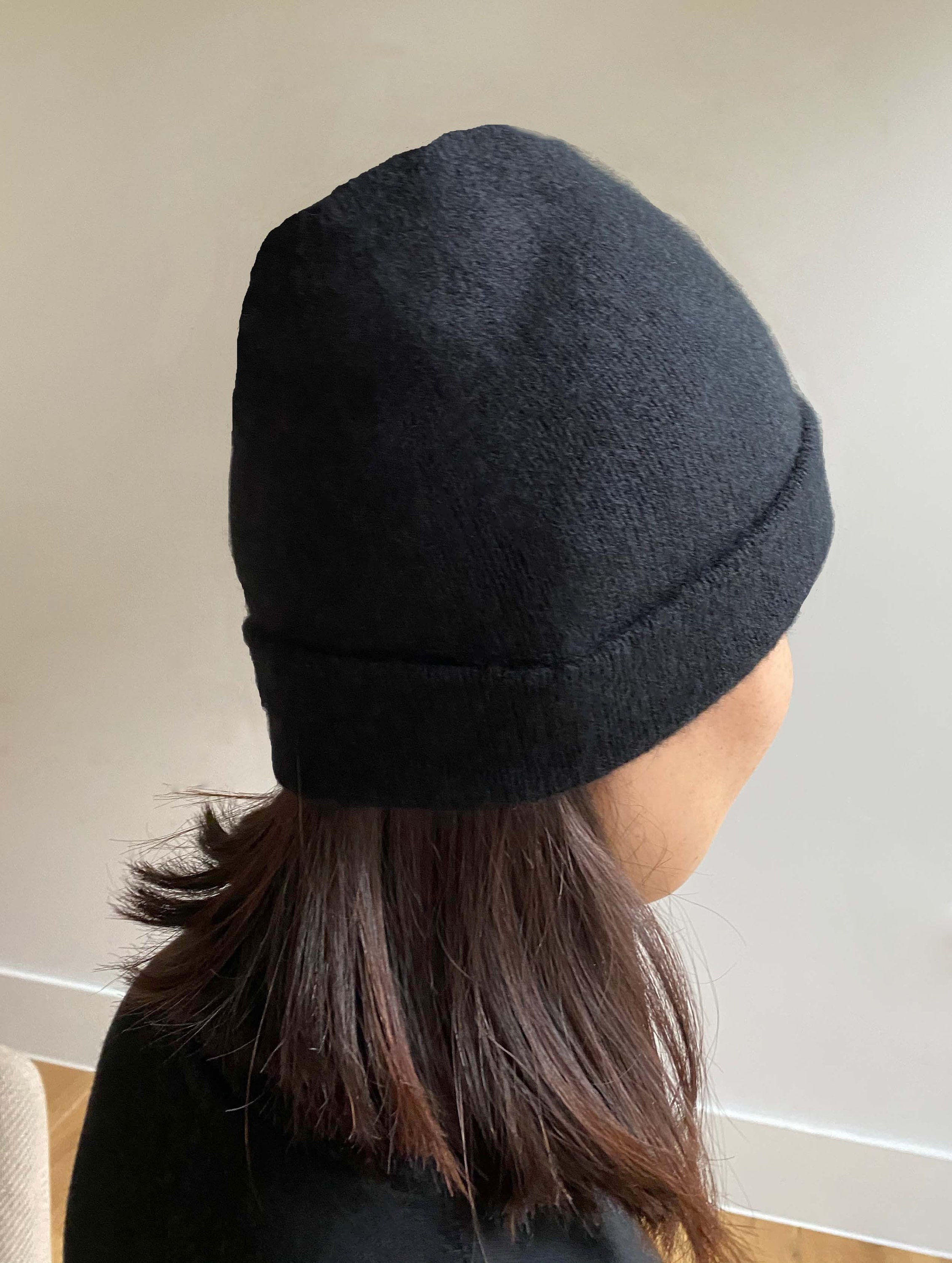 Hot Cashmere Slouchy Knit Beanie Hat for Women Winter Black Elpis Slouchy Beanie Winter Hat for Women - Slouch Oversized  main image 2