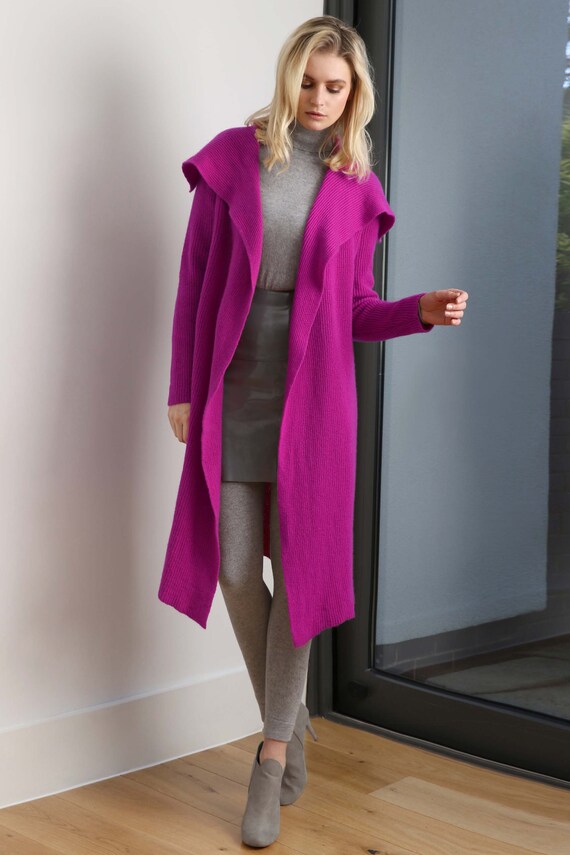 Chunky Cardigan for Women in Fuchsia Hot Pink Cosy Super Warm Women s Luxury Gift Sweater Present Thick Bulky Knitted Coatigan Etsy UK