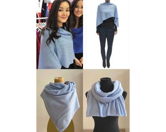 Luxury cashmere wrap gift for Birthdays, Godmothers, Best friends, New moms and Engagements, Most versatile present that lasts