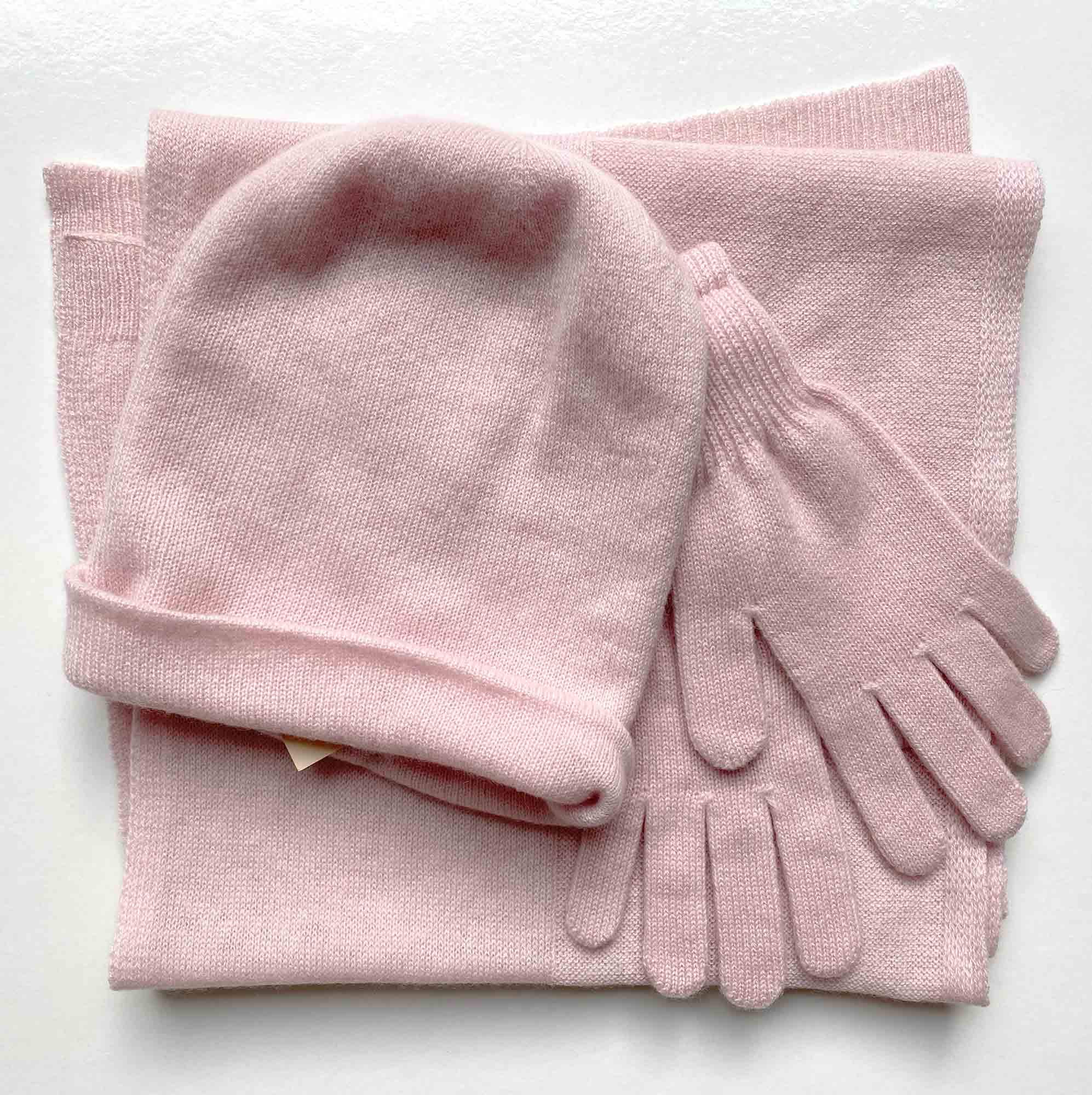 lululemon athletica Soft Pink Cashmere Beanie and Mittens Set NWT Fuzzy Cashmere Mittens | Men main image 2