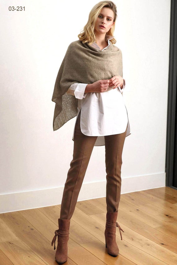 Poncho de sueter de cachemira chal de dama de honor de boda de pashmina poncho de