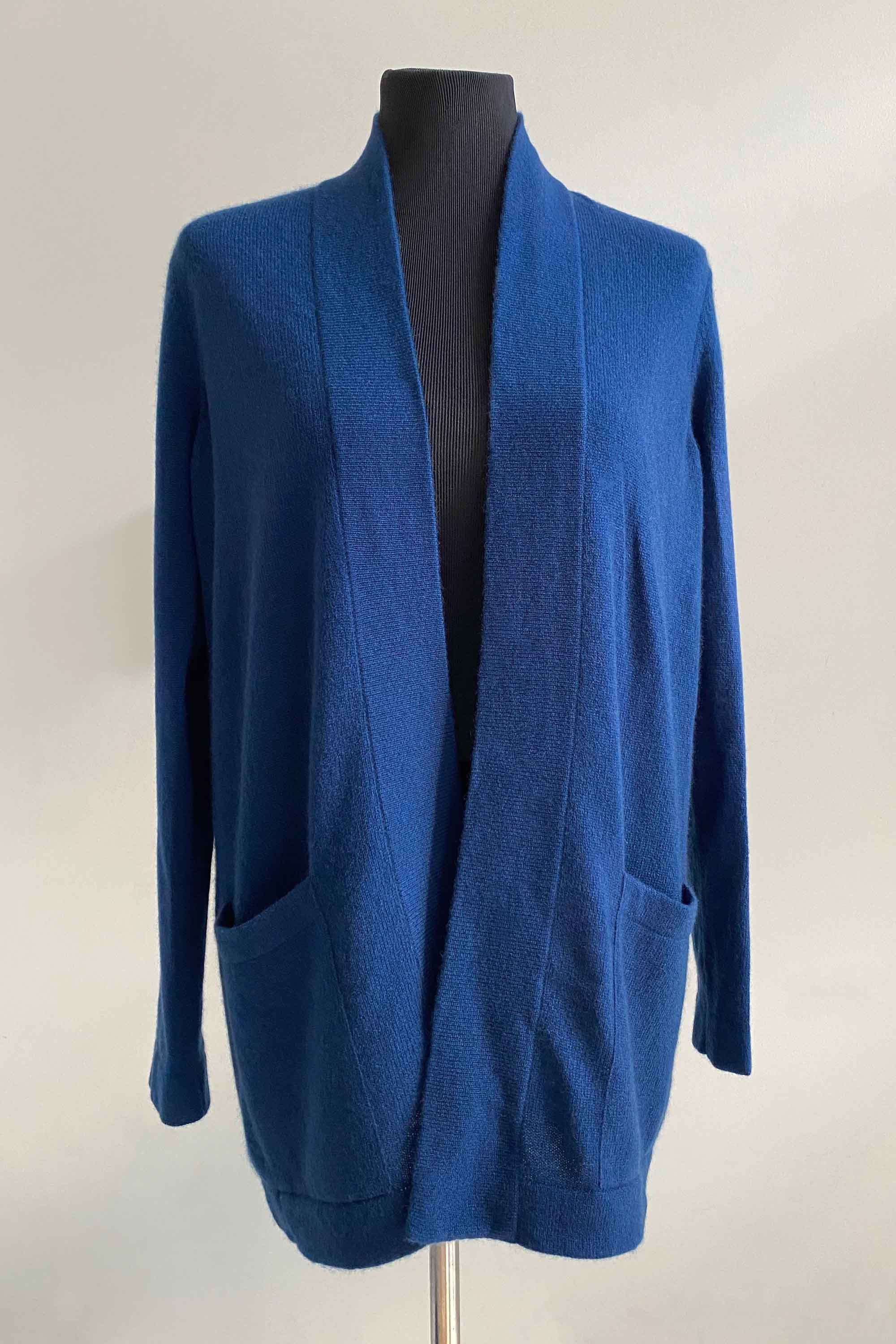 Boxy cashmere cardigan with pockets in Mid blue Lightweight | Etsy