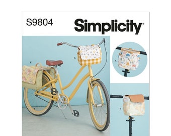 Simplicity S9804, R11926 Bicycle Baskets, Bags and Panniers (Flaps and Straps) | 9804