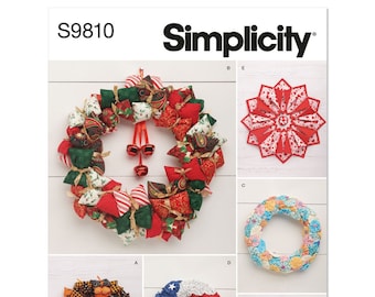 Simplicity S9810, Seasonal Wreath Sewing Pattern, R11937 9810